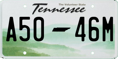 TN license plate A5046M