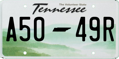 TN license plate A5049R