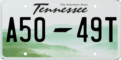 TN license plate A5049T