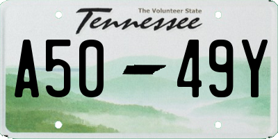 TN license plate A5049Y