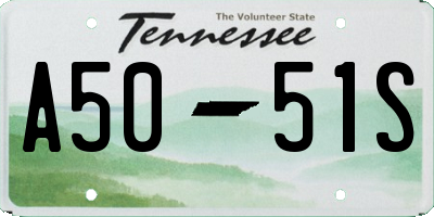 TN license plate A5051S