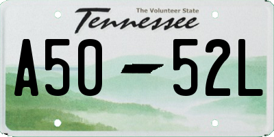 TN license plate A5052L