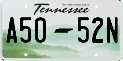 TN license plate A5052N