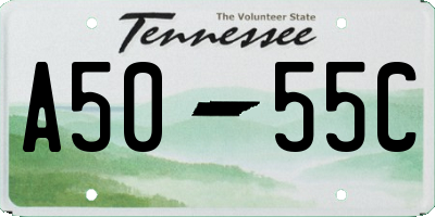 TN license plate A5055C