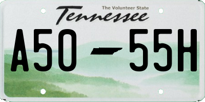 TN license plate A5055H