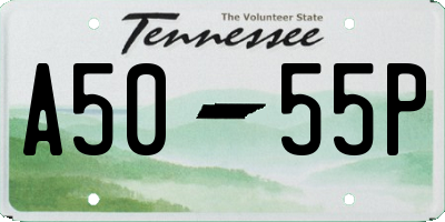 TN license plate A5055P