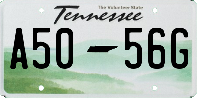 TN license plate A5056G