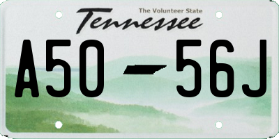 TN license plate A5056J