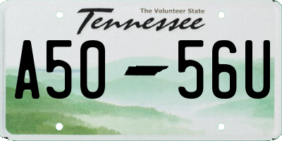 TN license plate A5056U