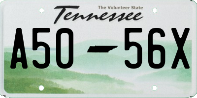 TN license plate A5056X