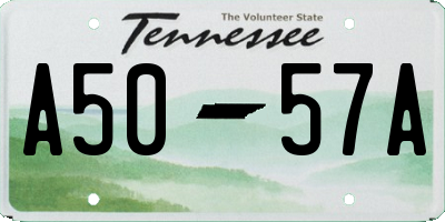 TN license plate A5057A