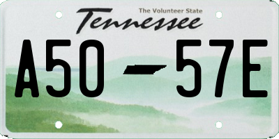 TN license plate A5057E