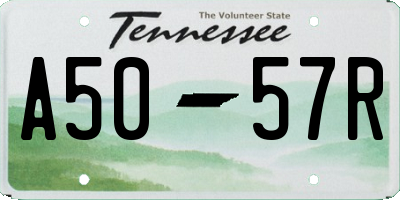 TN license plate A5057R