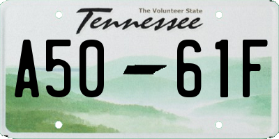 TN license plate A5061F