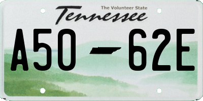 TN license plate A5062E