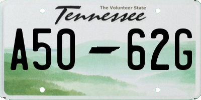 TN license plate A5062G