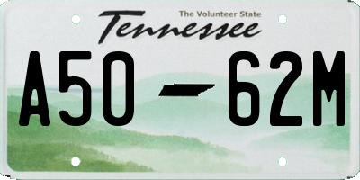 TN license plate A5062M