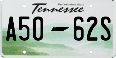 TN license plate A5062S