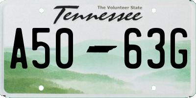 TN license plate A5063G