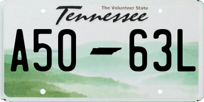 TN license plate A5063L