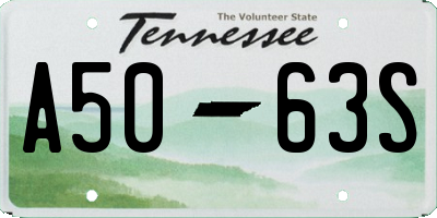 TN license plate A5063S