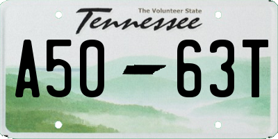 TN license plate A5063T