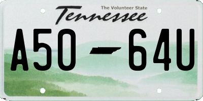 TN license plate A5064U