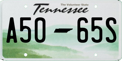 TN license plate A5065S