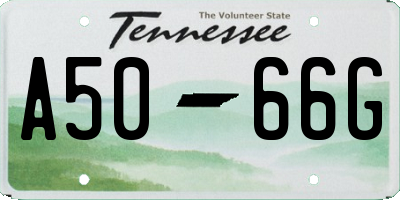 TN license plate A5066G