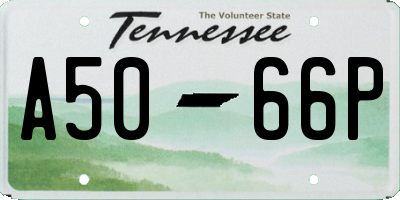 TN license plate A5066P
