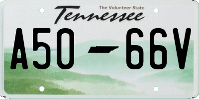 TN license plate A5066V