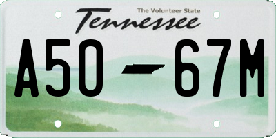 TN license plate A5067M