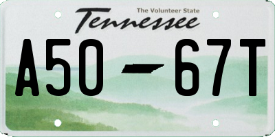 TN license plate A5067T