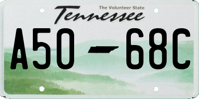 TN license plate A5068C