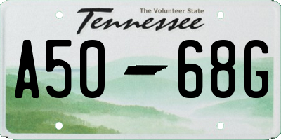 TN license plate A5068G