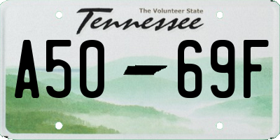 TN license plate A5069F