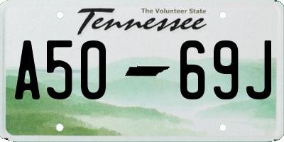 TN license plate A5069J