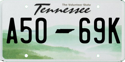 TN license plate A5069K