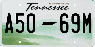 TN license plate A5069M
