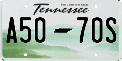 TN license plate A5070S