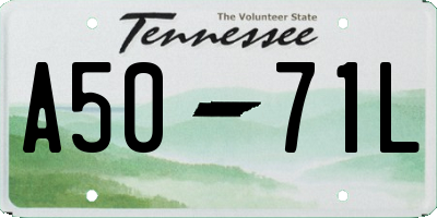 TN license plate A5071L