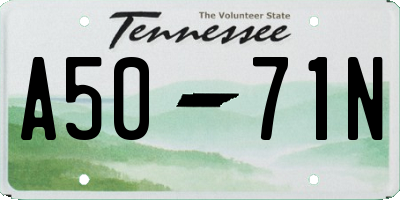 TN license plate A5071N