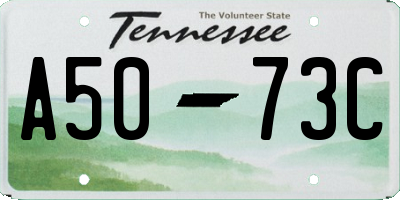 TN license plate A5073C