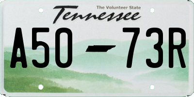 TN license plate A5073R