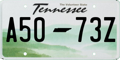 TN license plate A5073Z