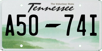 TN license plate A5074I