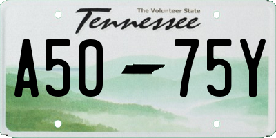 TN license plate A5075Y
