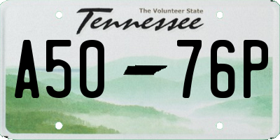 TN license plate A5076P