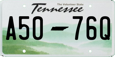 TN license plate A5076Q