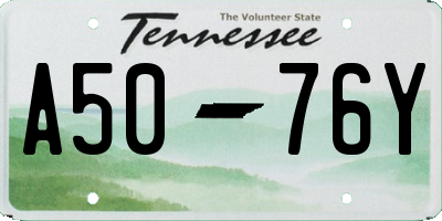 TN license plate A5076Y